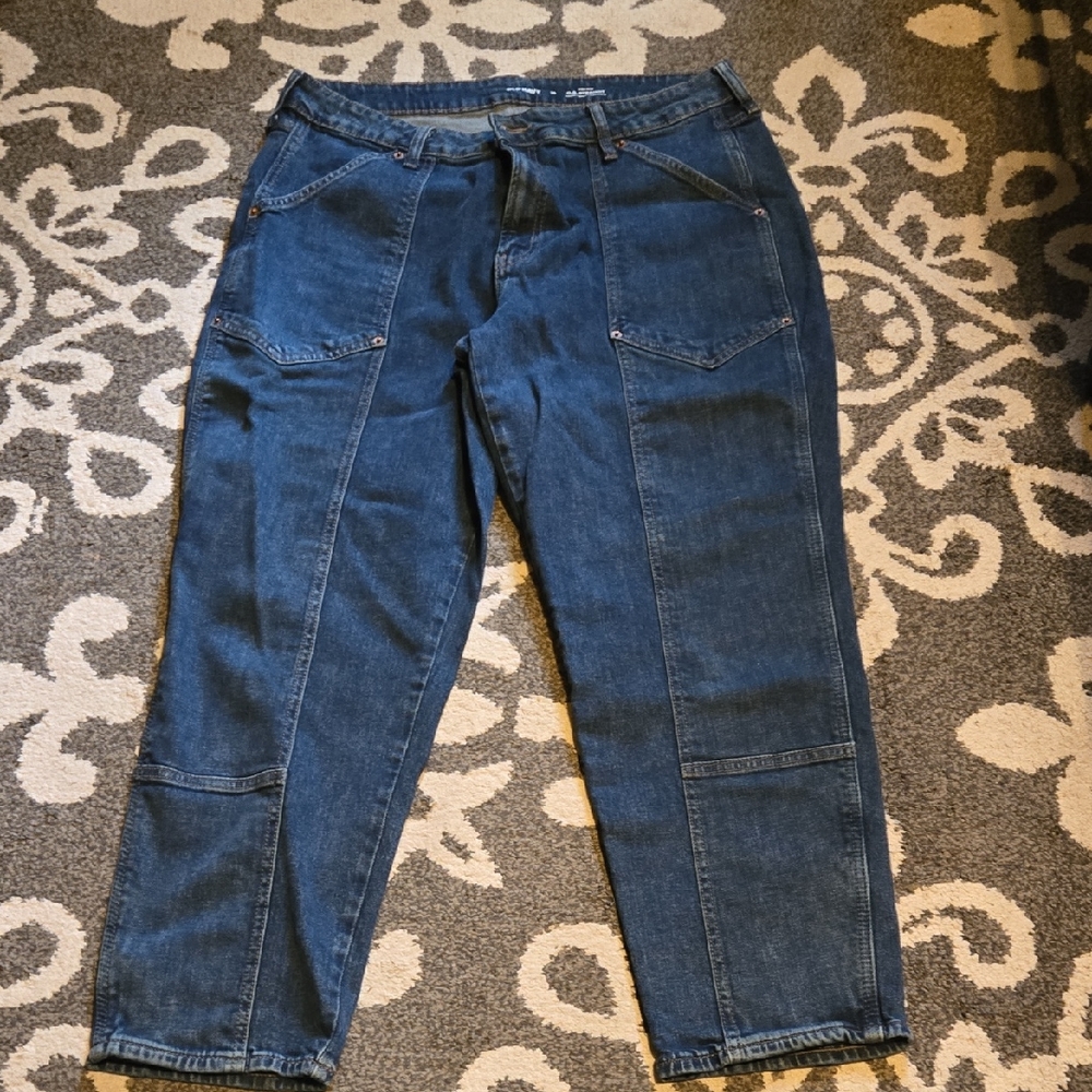 Old Navy Dark Blue OG Straight High-Rise Jeans
